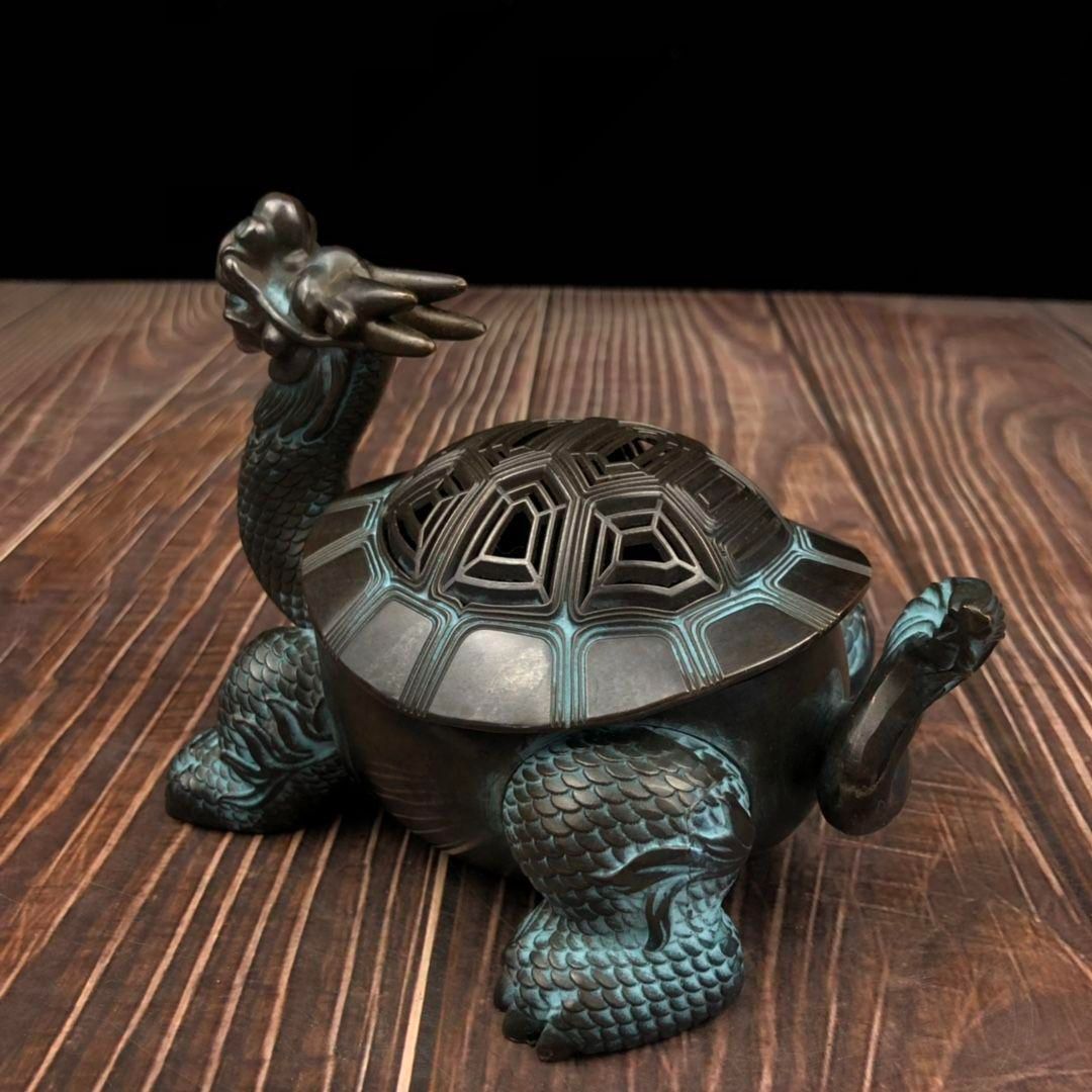 銅器 竜亀香炉 茶道具 香道具 工芸品 美術品 置物 - メルカリ