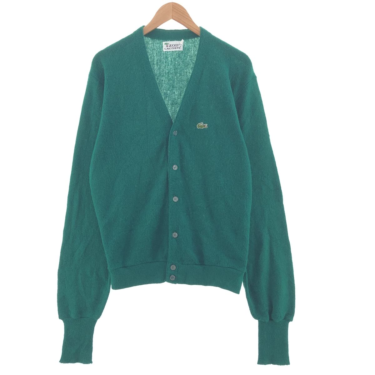 古着 70年代 ラコステ LACOSTE IZOD ニットカーディガン メンズL ヴィンテージ/taa000163
