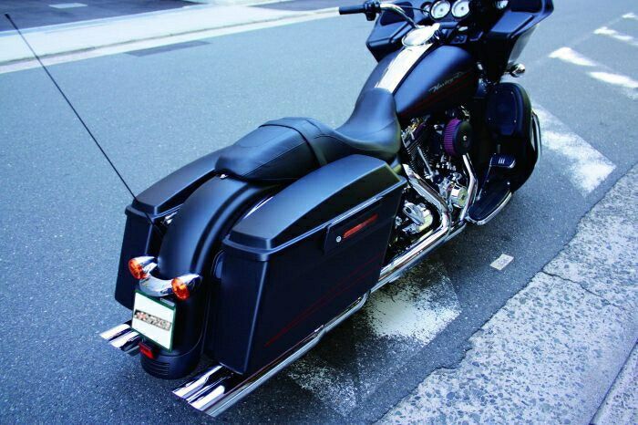 MOTOR STAGE スリップオンマフラー ブラス4スラッシュ 1995〜16年ツーリング クローム BRIGHTFACE_UK