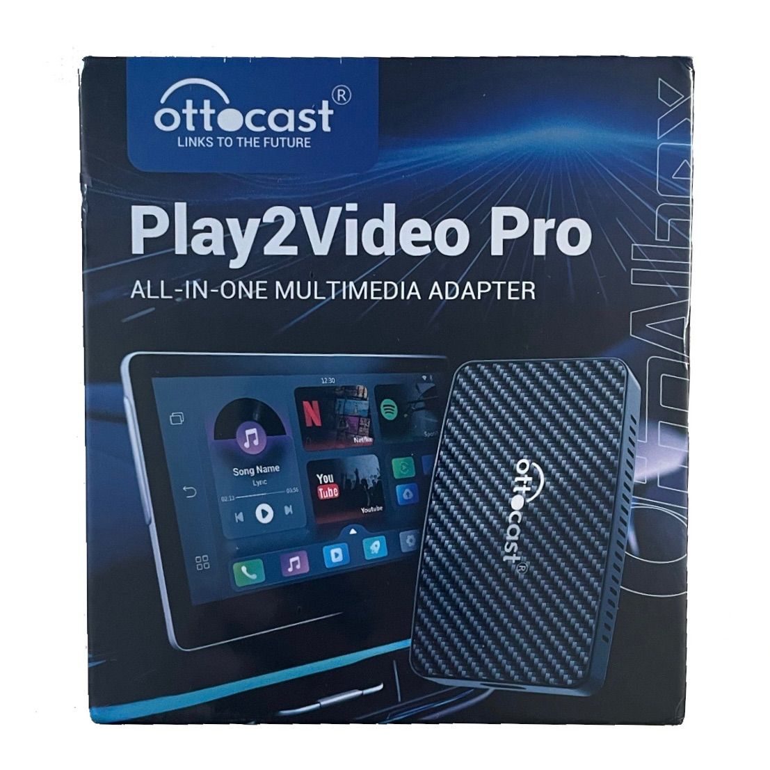 ottocast Play2Video Pro マルチメディアアダプター Play2Video Wireless CarPlay/ Android Auto All-in-one Adapter