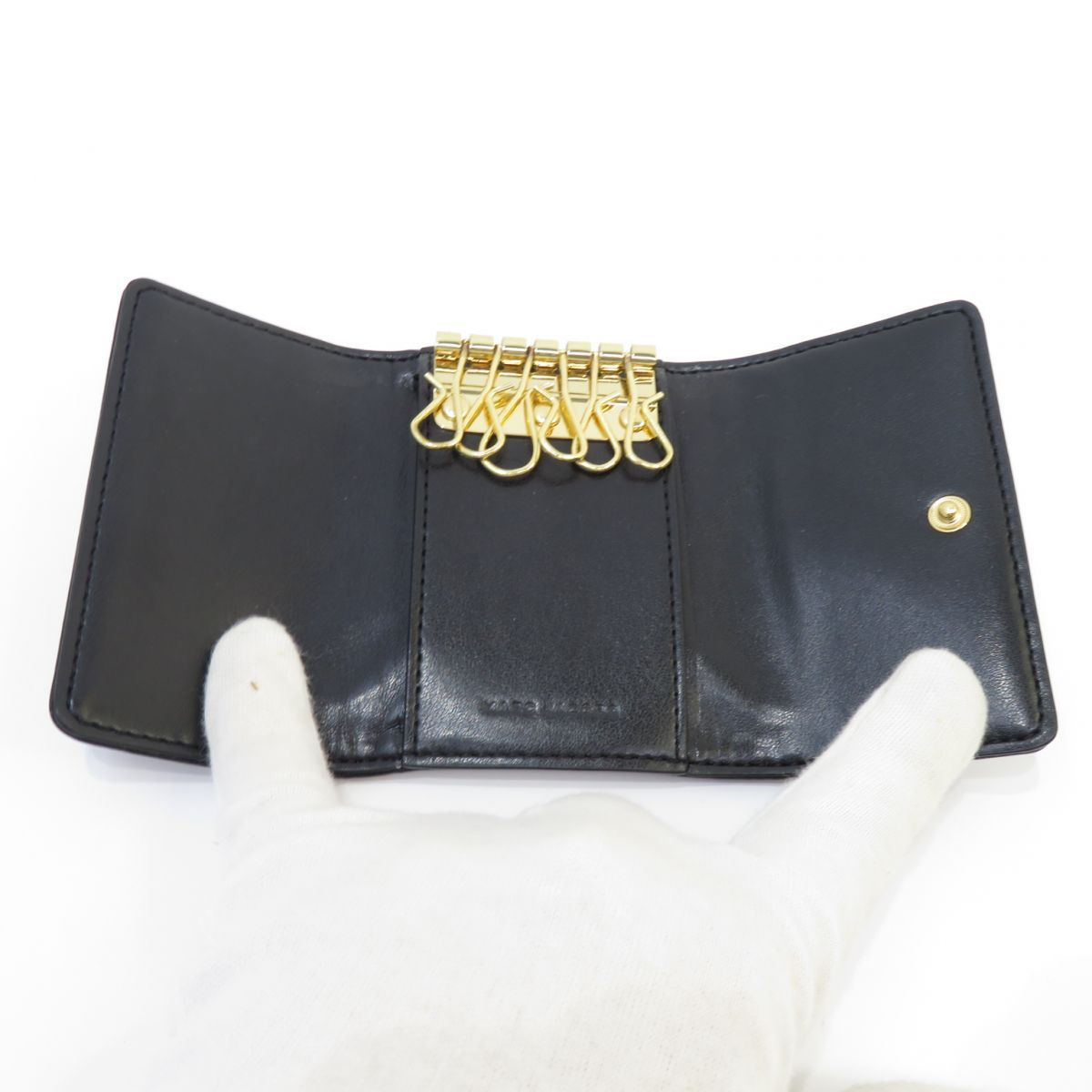 未使用　MARC JACOBS　マークジェイコブス　6連　キーケース　ブラック MARC JACOBS マークジェイコブス THE GLAM SHOT 6連 キーケース