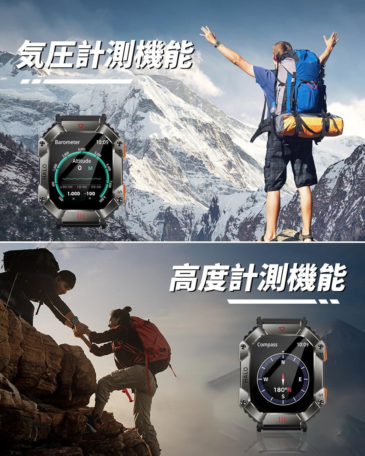 スマートウォッチ2024人気【軍用規格 2.0インチ大画面 】Bluetooth通話 Line/メッセージ通知 着信通知 防塵防水 長持ちバッテリー 高度気圧計 コンパス 100種類運動モード 遠隔撮影 音楽制御 音声