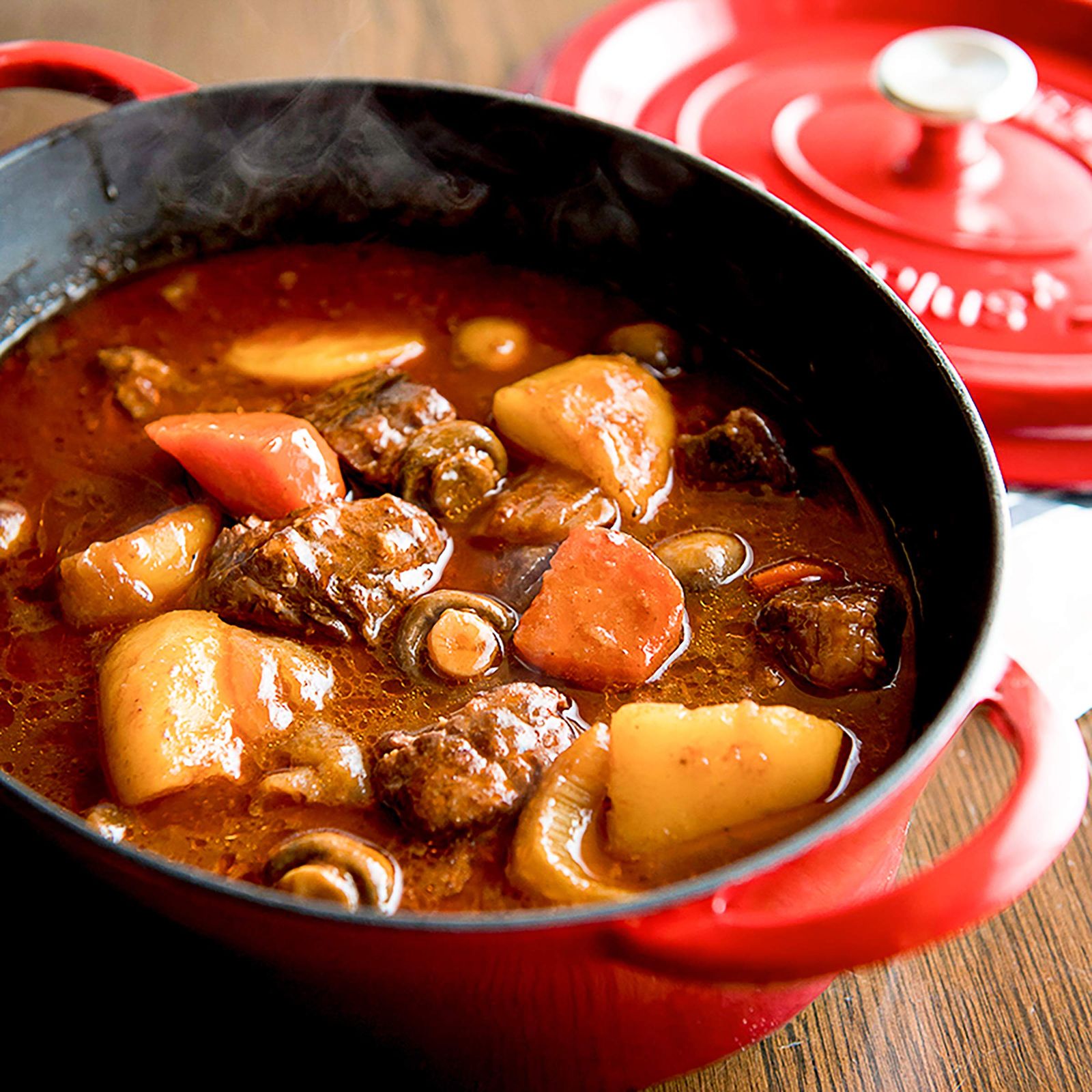 グッドプラス GoodPlus キャストポット オーバル26cm浅型 レッド 鋳物ホーロー鍋 無水調理 蒸気循環 外面ホーロー加工 内面特殊マットホーロー加工 ステンレスつまみ レシピブック付き IHオール熱源対応 楕円形