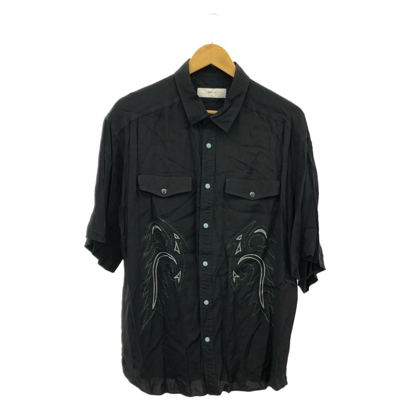 中古】TOGA VIRILIS TOGA ARCHIVES レーヨン半袖刺繍シャツ サイズ48  