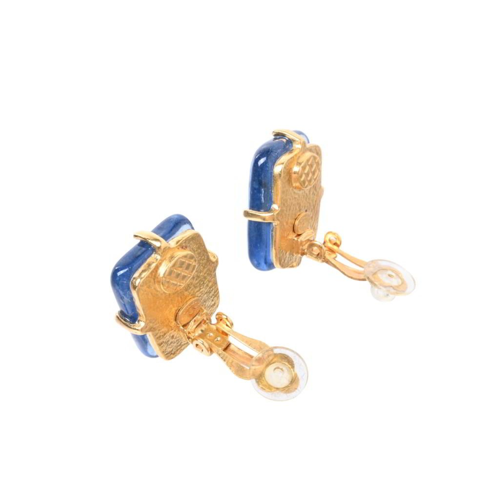 CHANEL 97A ヴィンテージ カラーストーン ココマーク イヤリング 