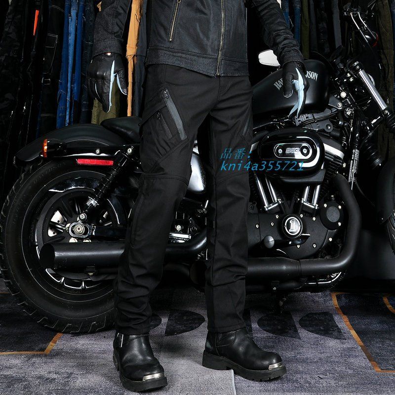 ライディングパンツ メンズ バイク用パンツ ライダースパンツ プロテクター付き 反射材 レーシングパンツ 防水 防風 ズボン 春夏秋冬 通気 kni4a355721