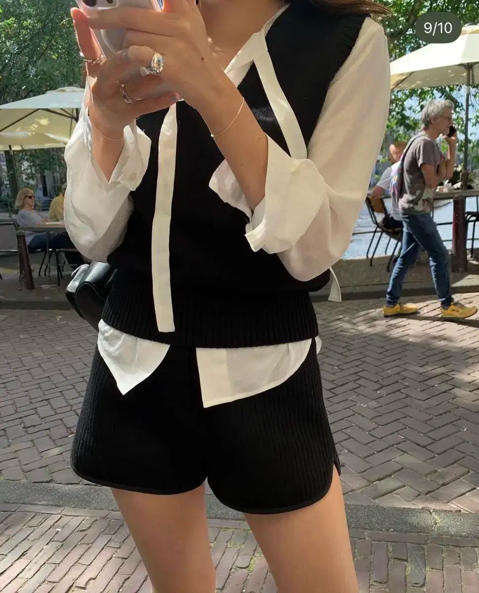 TANNAT リップ ラウンド パンツ rib round black M