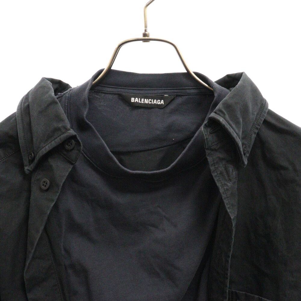BALENCIAGA トロンプロイユ レイヤード シャツ BB ICON Balenciaga BB Icon Trompe L'oeil Shirt | Saks Fifth Avenue