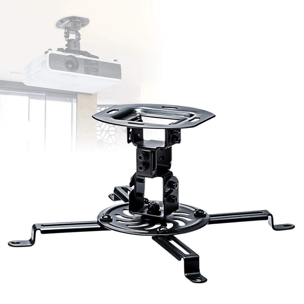 プロジェクター 天吊り金具 汎用 角度調節 360度回転 イーサプライ 耐荷重13.5kg 小型 ホームシアター EEX-PRKA03