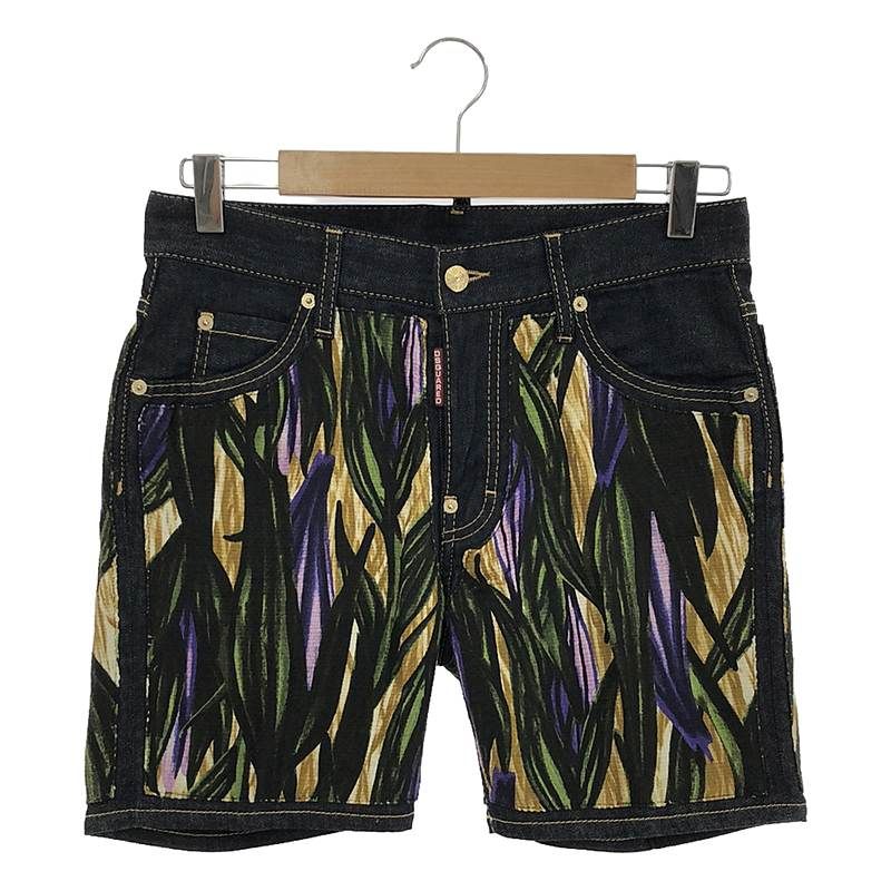 DSQUARED2 ディースクエアード デニムショートパンツ 38 DSQUARED2 / ディースクエアード | プリント デニムショート
