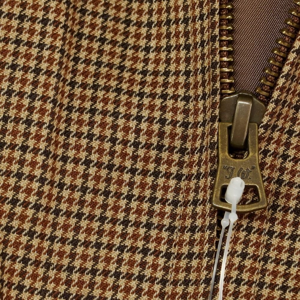 準備の整った トラディショナルウェザーウェア Traditional Weatherwear ポリエステルウール チェック スイングトップ ベージュxブラウン サイズ38 メンズ 品質保証 ！