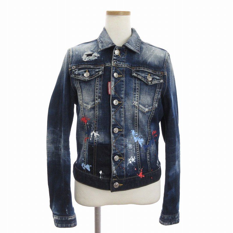 ディースクエアード DSQUARED2 タグ付き 22年製 Boyfrisnd jean jacket 