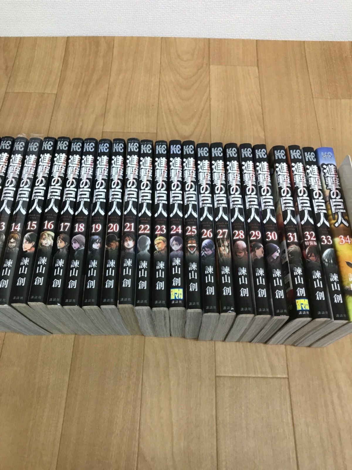 ☆⑤進撃の巨人 1巻～34巻 全巻セット 《ET29W》 - メルカリ