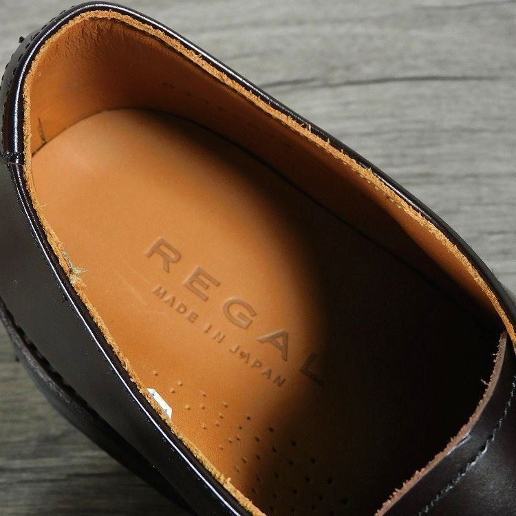 新品 定価39,600円 リーガル REGAL プレーントゥ 25cm 濃茶