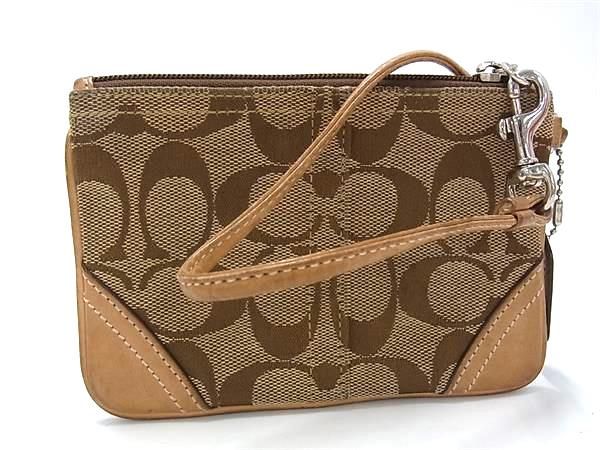 □美品□ COACH コーチ シグネチャー キャンバス×レザー ミニ