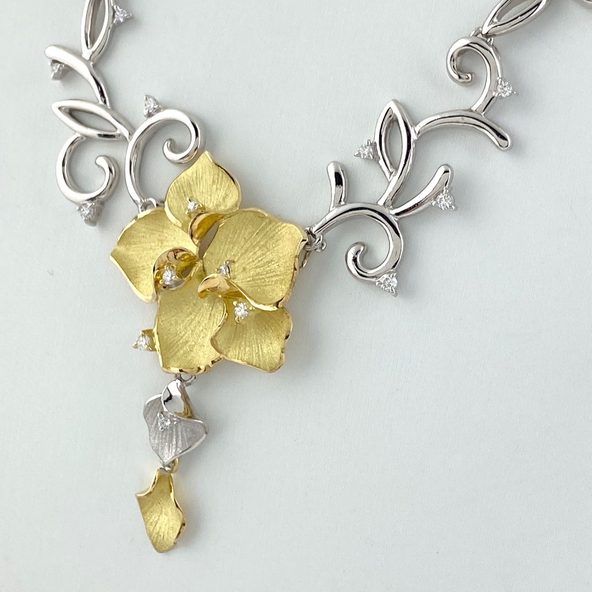 田村俊一 SHUN TAMURA メレダイヤ デザインネックレス WG ホワイト  