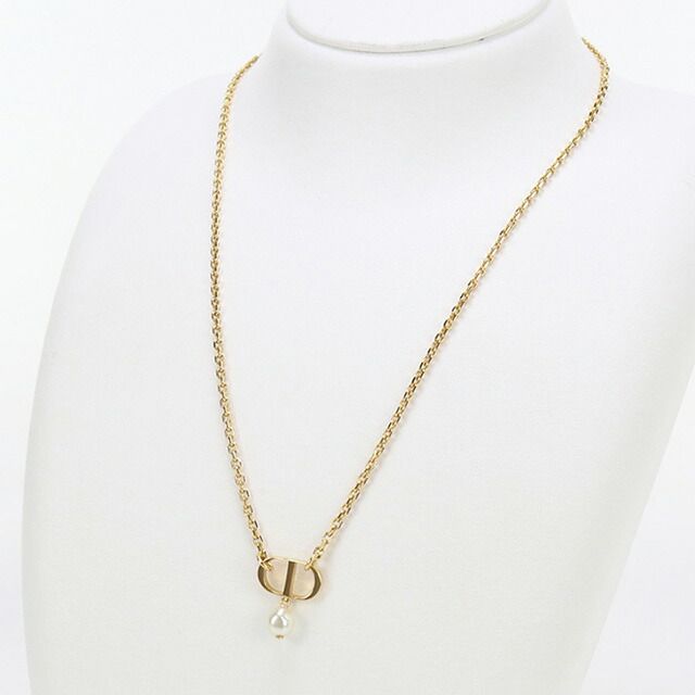 最終値下げ Dior Petit CD ネックレス パール ゴールド パールが可愛い♡【Dior】《PETIT CD》ネックレス (Dior/ネックレス