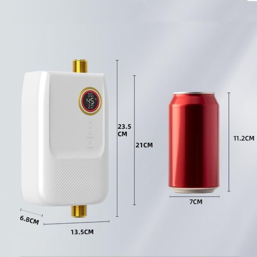 電気給湯器 ポータブルミニ小型電気温水器 リモコン付き 3000W電気温水ヒーター 急速加熱 瞬間湯沸かし器 過熱保護?節電 30℃?55℃調節 HRDEVELOPMENT_JP