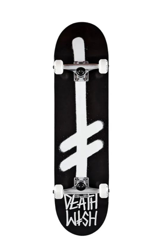 DEATHWISH Complete Skateboard Komplettboard - Gang Logo 8，25 (BLACK/WHITE)