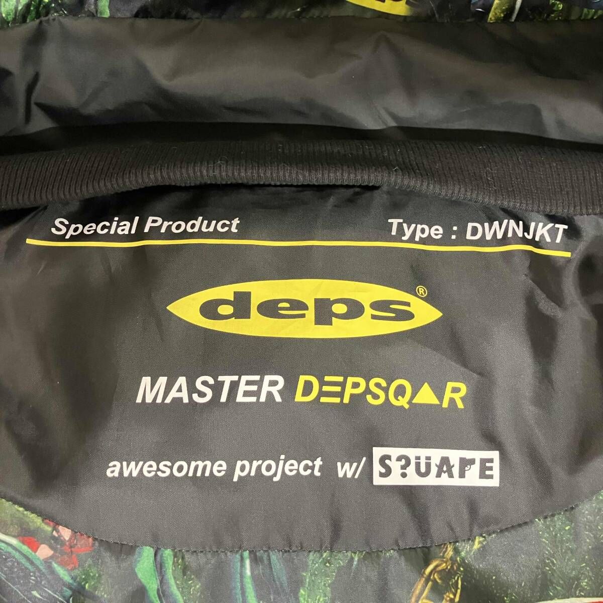 DEPS SQUARE DOWN JACKET BLACK デプス スクエア ジップアップ ダウン