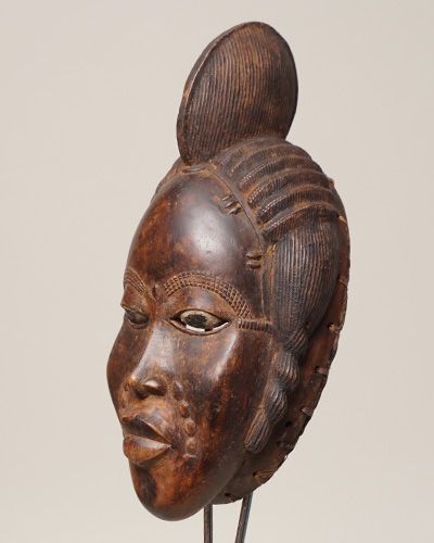 アフリカ コートジボワール バウレ族 マスク No.382 仮面 木彫り 彫刻