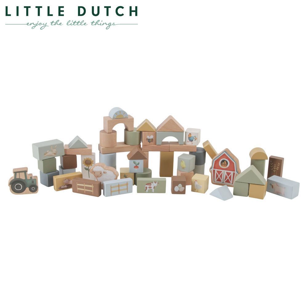 Little Dutch ビルディングブロック green 積み木50個 Little Farm - メルカリ