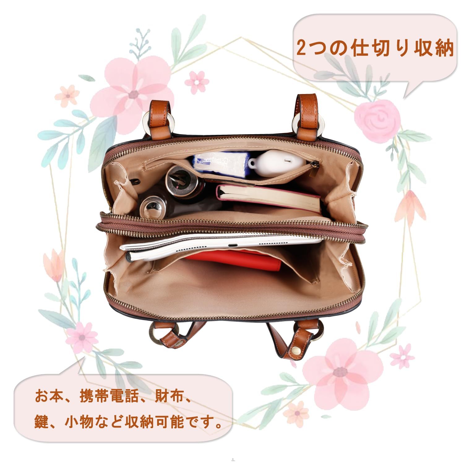 人気急上昇!! 在庫処分 ブラウン 9.7インチiPadの収納 ショルダーバッグ リュックバッグ 切り換え なショルダーベルト バックパック 小さい レディースリュック 本革 バンニュス 100%品質保証！ 