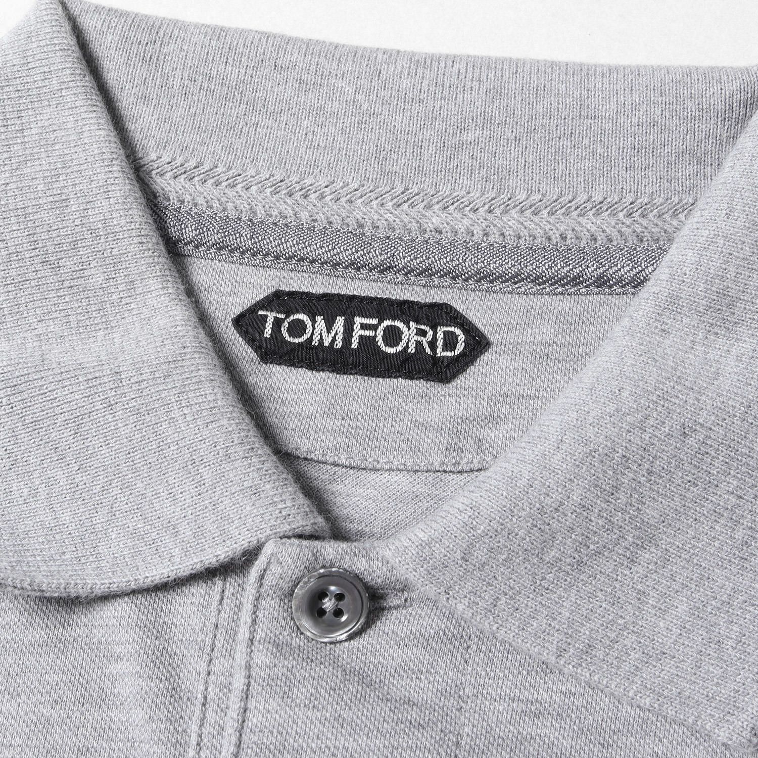 TOM FORD トムフォード ポロシャツ サイズ:48 裾ロゴ エンブロイダリー