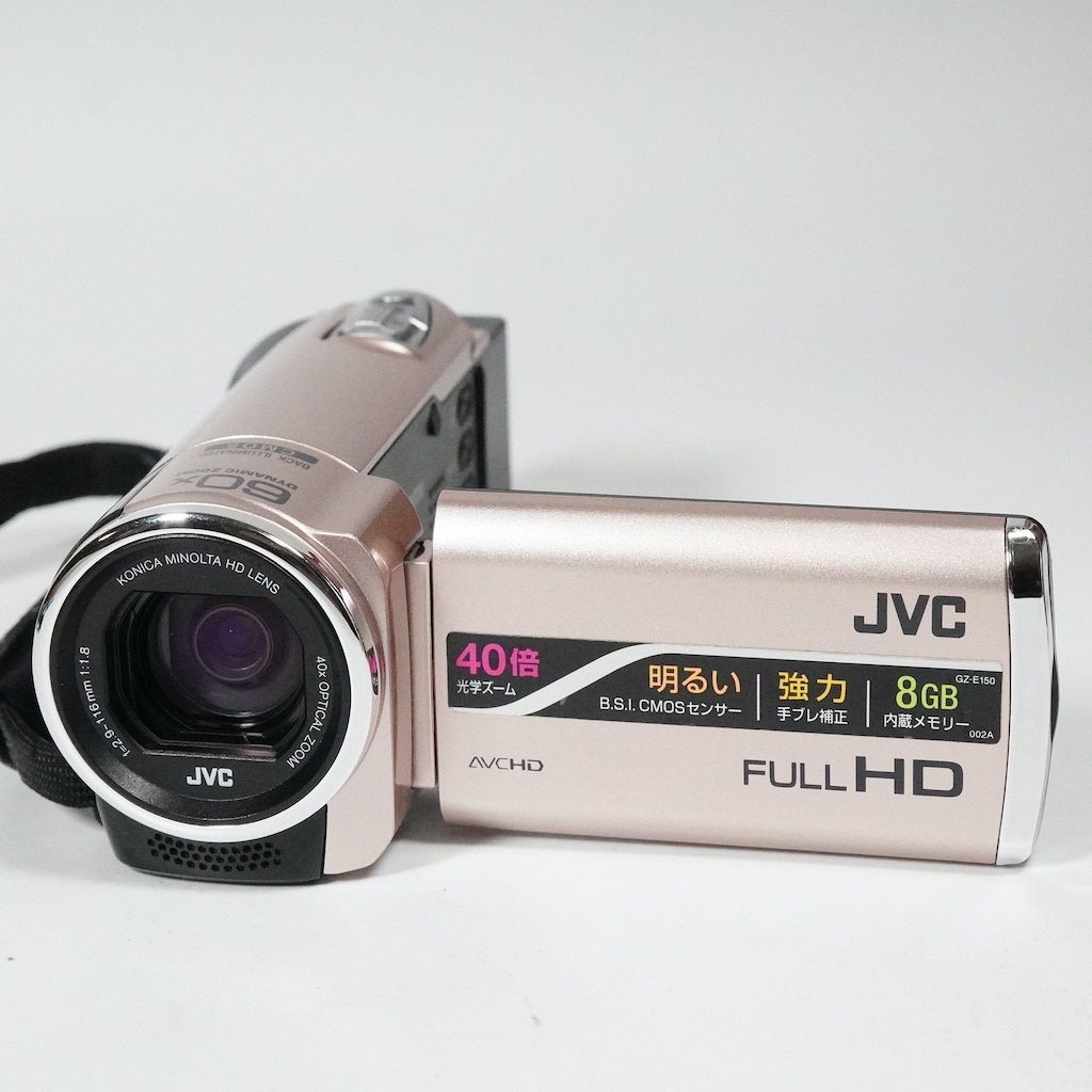 【動作確認ＯＫ】JVC Everio GZ-E150-N ピンク JVC Victor Everio GZ-E150-N ピンク 動作OK 返金保証 /2063