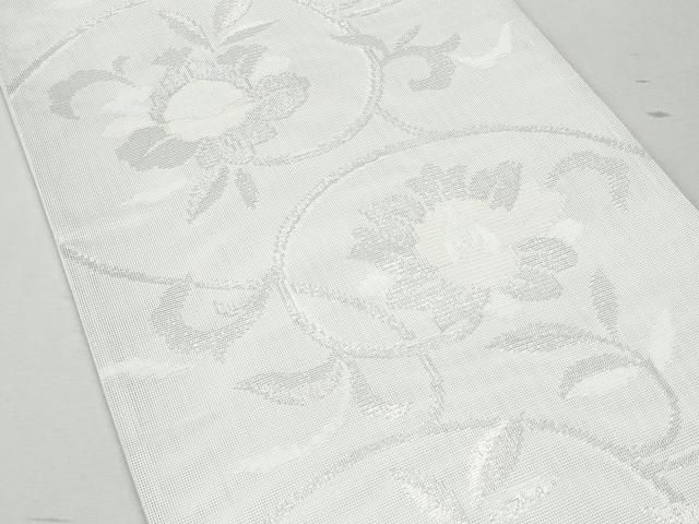 平和屋着物 夏物 六通柄袋帯 花唐草文 銀糸 CAAW7024fb