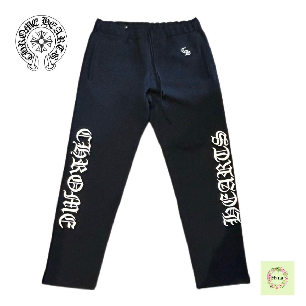 CHROME HEARTS クロムハーツ SWTPANT U SLOW RIDE BLK スローライド スウェットパンツ ロングパンツ クロスパッチ CHロゴ 刺繍 ショーツ ボトムス メンズ ブラック M 保証書無修正 プレゼント