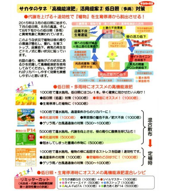 サカタのタネ高機能液肥