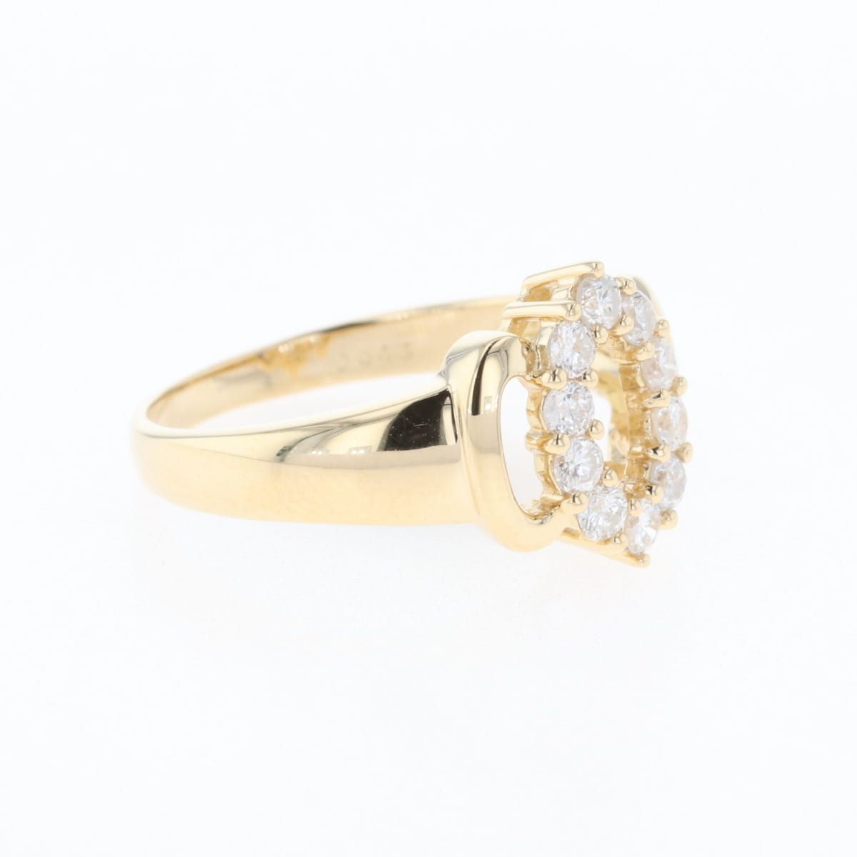 メレダイヤ デザインリング YG イエローゴールド 指輪 リング 13.5号  