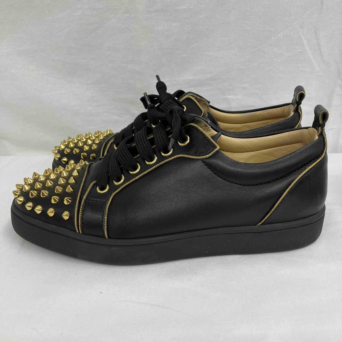 クリスチャンルブタン スタッズ スニーカー 黒ブラック 37 EU37