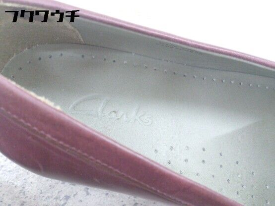 ◇ Clarks クラークス ローファー スリッポン シューズ サイズUK4 1/2 ワインレッド系 レディース 【1002801117139】