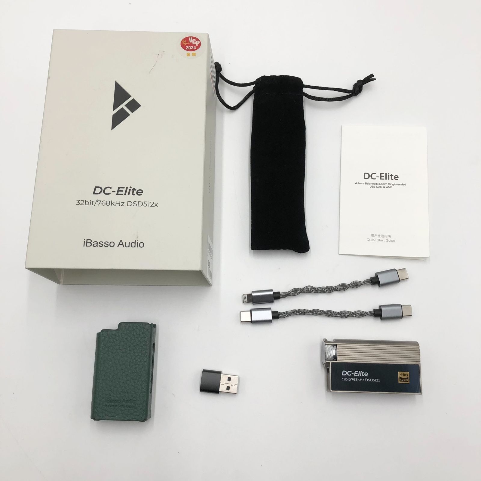 VGP2025金賞 iBasso Audio DC-Elite アイバッソ フラッグシップポータブルDAC|AMP 小型 アンプTypeC タイプC USBDACROHM社 BD34301EKV 3.5mm 4.4mm SPDIF DSD512バランス