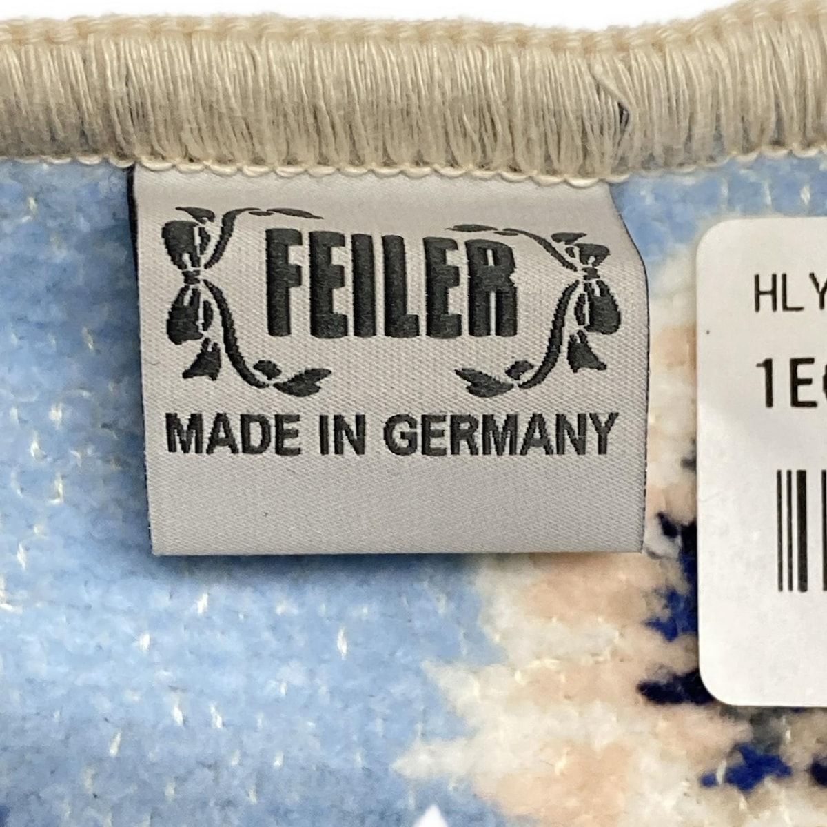 【B品】新品◆フェイラー FEILER◆ハンドタオル◆ハブアラブリーデイ！ FEILER(フェイラー) 小物新品同様 - ライトブルー×アイボリー