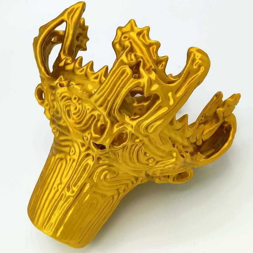 金属色【18cm【火焔型土器 レプリカ】送料無料】現代アート風