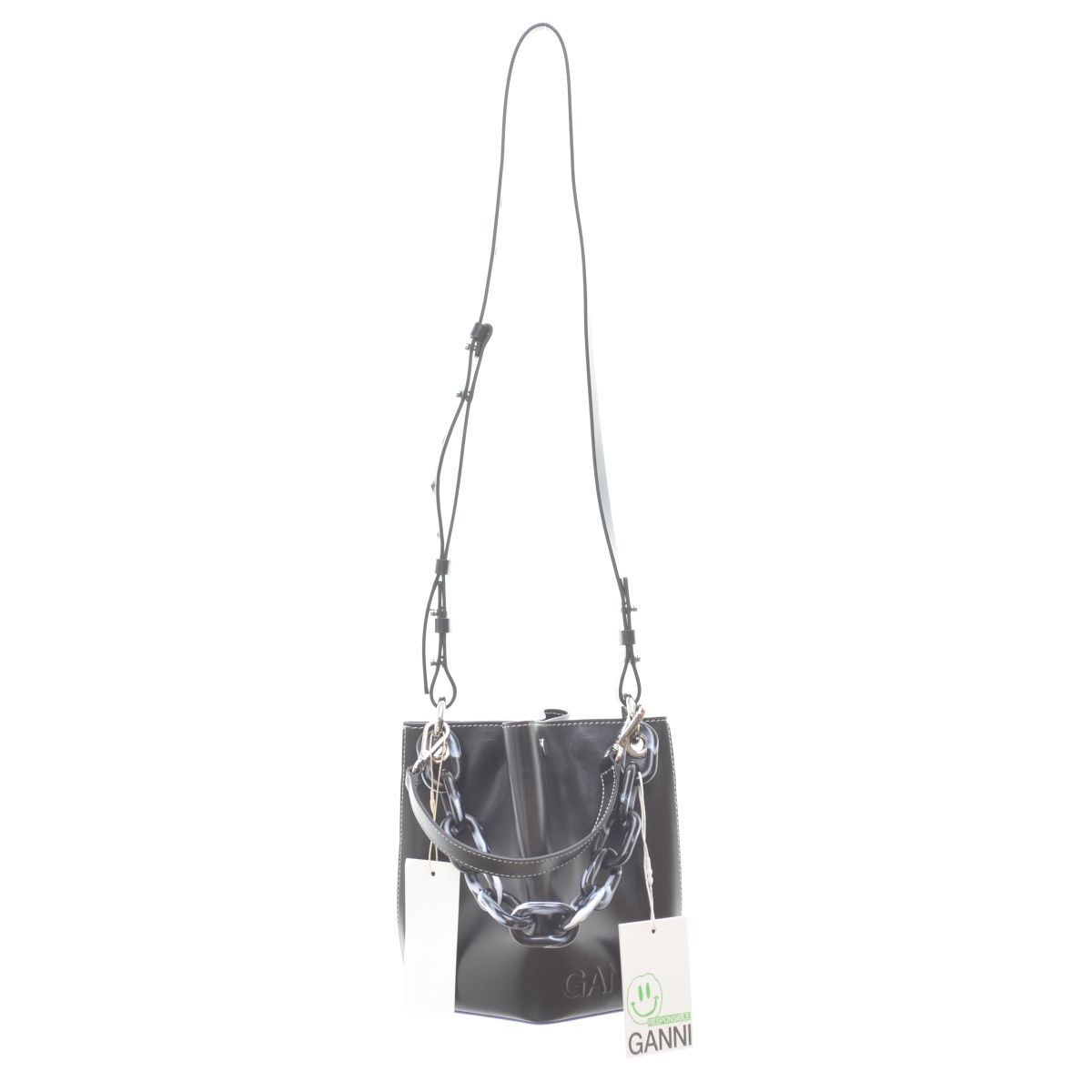 GANNI / ガニー】 22AW 22092380005430 2WAY Diamond Small Bucket Bag 