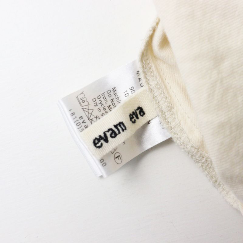 2022AW エヴァムエヴァ evam eva cotton wool back button shirt
