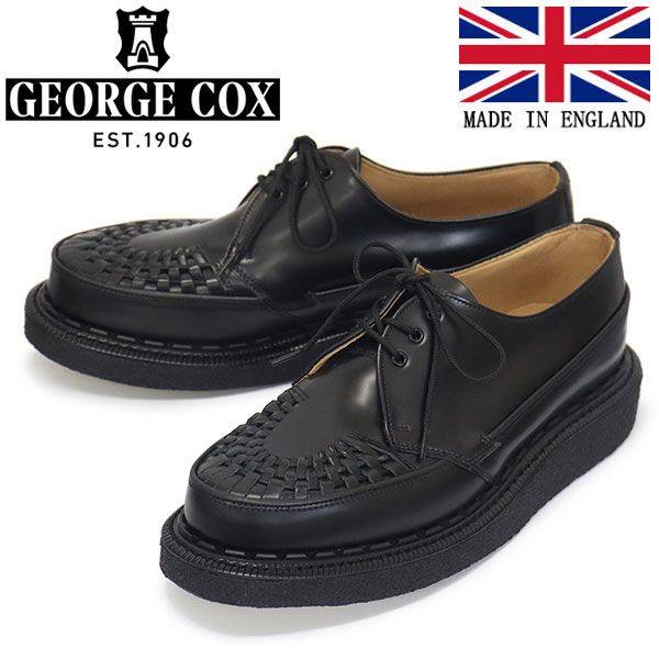 GEORGE COX (ジョージコックス) EYELET SKIPTON 15473 IV ラバーソール レザーシューズ 040 BLACK UK8-約27.0cm  - メルカリ