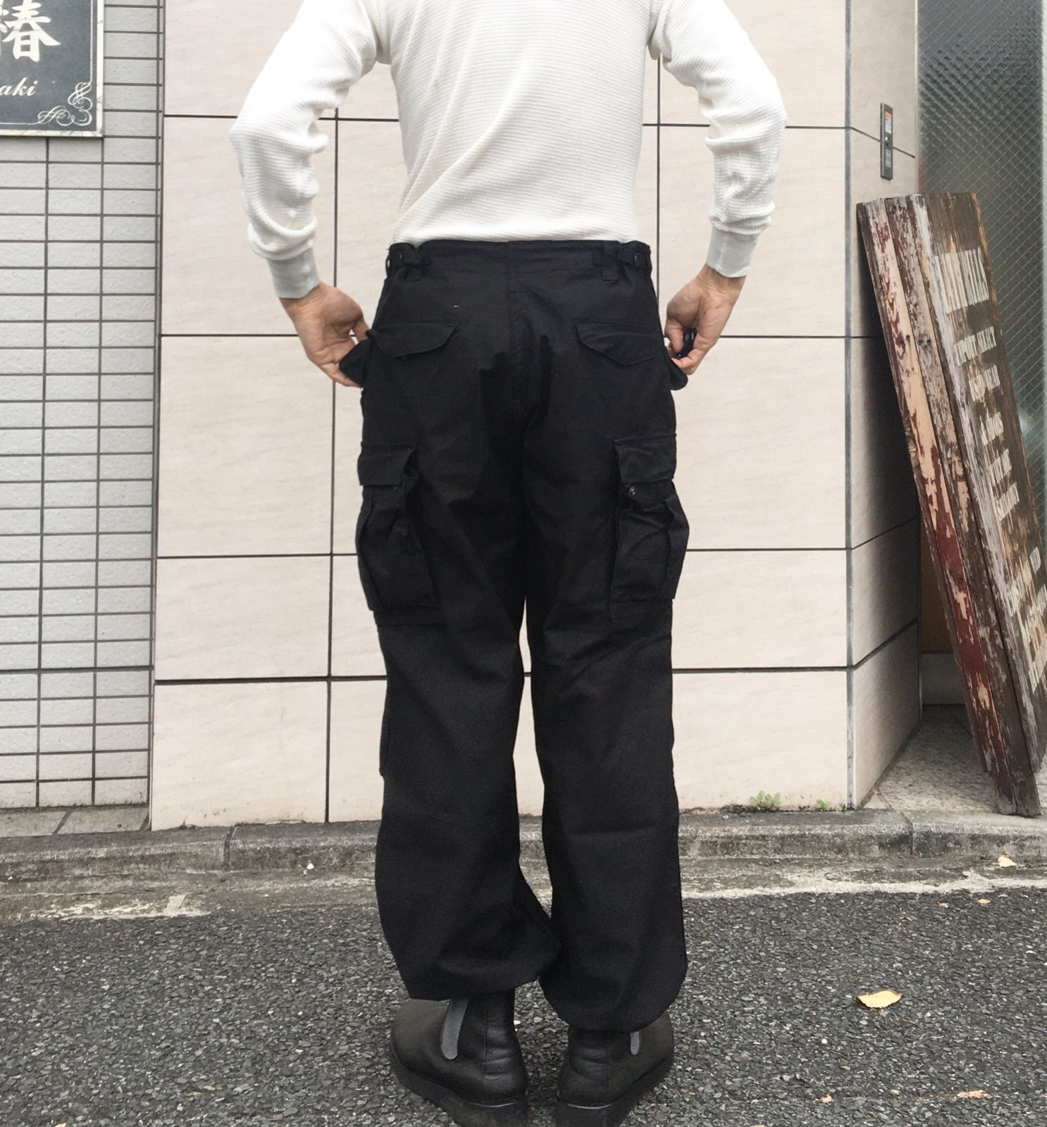 80’s Vintage 【US ARMY】 米軍実物 M-65 フィールドカーゴパンツ ミリタリーパンツ 黒染め◆Size：US-S-R