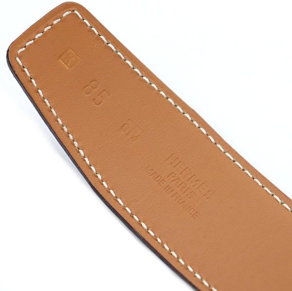 広尾店】エルメス HERMES コンスタンス Hベルト 黒 レザー G金具
