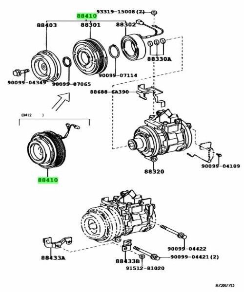 トヨタ 純正 ランドクルーザー マグネットクラッチASSY CLUTCH ASSY MAGNET 88410-6A010 TOYOTA LEXUS Genuine JDM メーカー