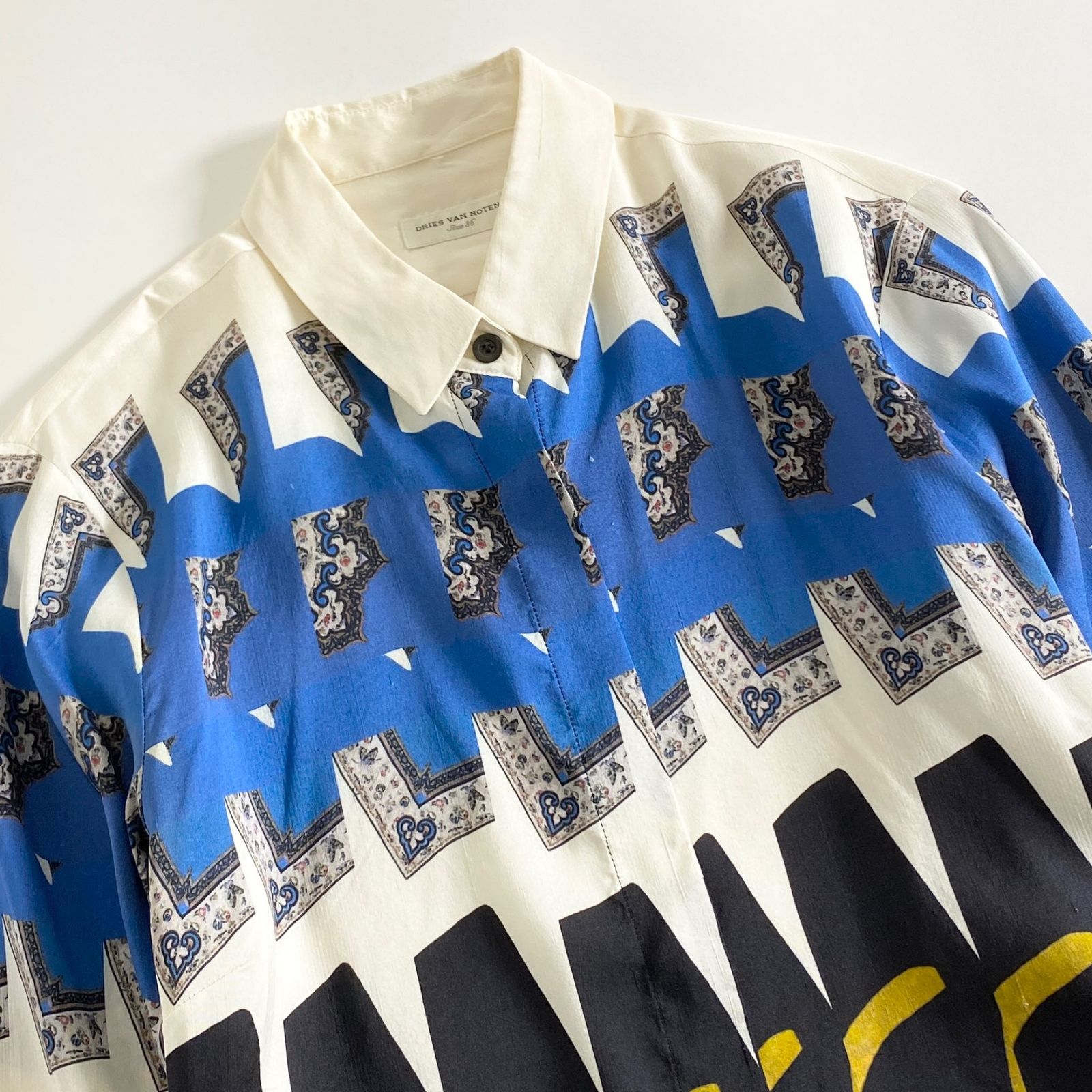 DRIES VAN NOTEN 17SS Tシャツ コットンシルク 30a28 DRIES VAN NOTEN ドリスヴァンノッテン プリントシルク