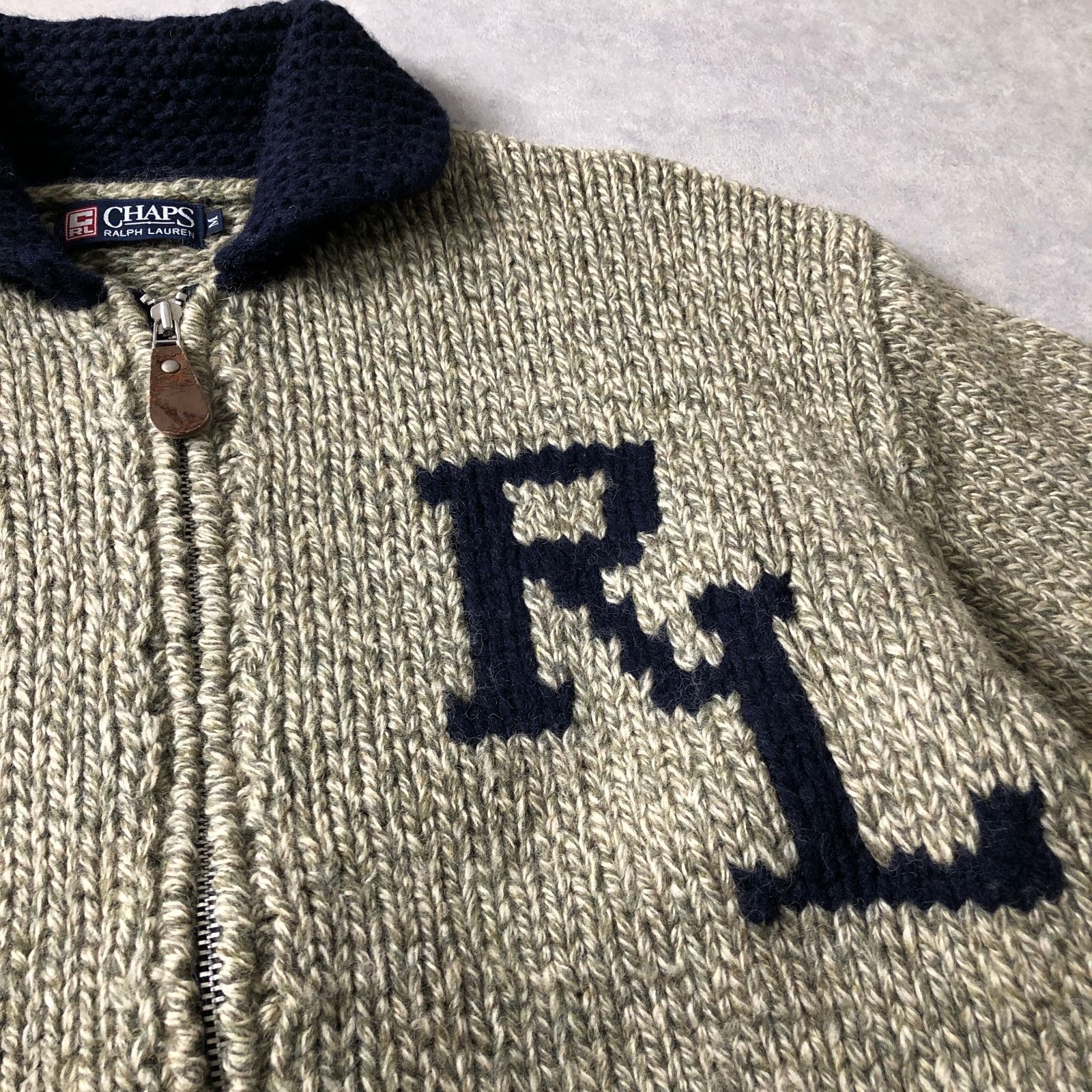 希少 90年代 RALPH LAUREN POLO BEAR カウチン ニット ジャケット