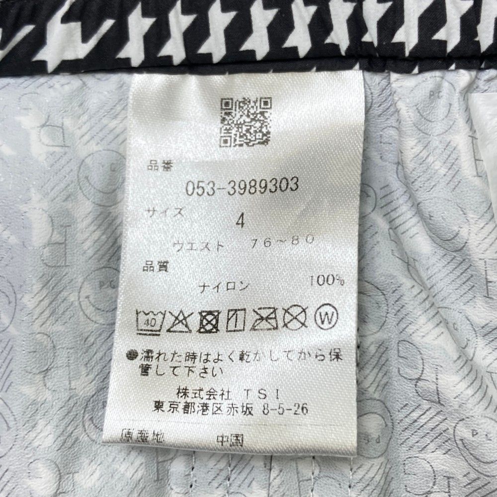 サイズ：4 PEARLY GATES パーリーゲイツ 2023年 レインパンツ 千鳥 ネイビー系 [240101465691] ゴルフウェア メンズ ストスト サイズ：4 PEARLY GATES パーリーゲイツ 2023年 レインパンツ