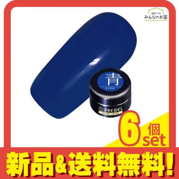 PREGEL(プリジェル) カラーEX  PG-CE114 青 ブルー 4g 6個セット まとめ売り
