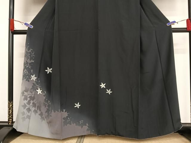 平和屋着物□訪問着 駒刺繍 檜扇花文 暈し染め 金彩 鈴乃屋扱い