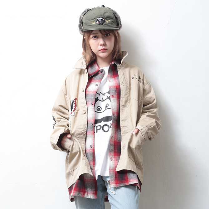 ANIMALIA アニマリア SKUNKEY Coverall (BEIGE) カバーオール ジャケット JKT JACKET